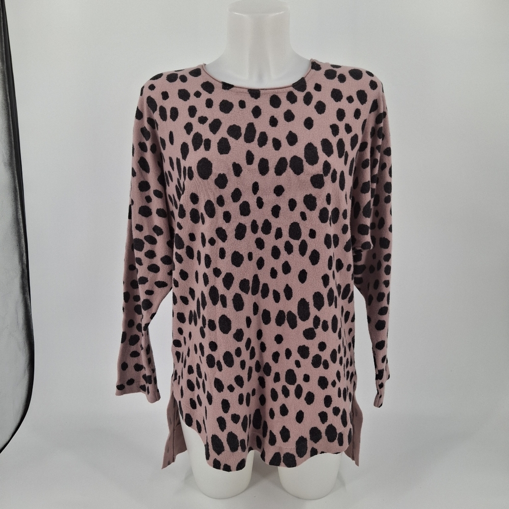 Papillon Women's Mauve Long Sleeve Lightweight Soft Sweater Size XL